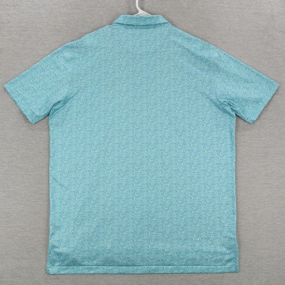 Peter Millar Polo Shirt Mens L Blue Vinyl & Whiskey Performance Summer Comfort - Picture 9 of 9